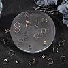 30Pcs Brass Circle Ring Stud Earrings with 30Pcs Friction Ear Nuts for Women EJEW-BBC0001-10-4