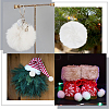 Handmade Faux Rabbit Fur Pom Pom Ball Covered Pendants WOVE-GF0001-03-5