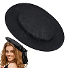Cotton Imitation Flat Round Fascinator Hat Base for Millinery FIND-WH0173-460B-1