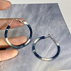 Alloy Polyester Hoop Earrings FS-WGF51EC-01-3