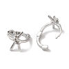 knot Brass Hoop Earrings for Women EJEW-U008-09P-2