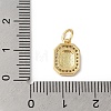 Real 18K Gold Plated Brass Micro Pave Clear Cubic Zirconia Pendants KK-L216-002G-K-3