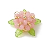 Dyed Natural Malaysia Jade & Glass Beaded Pendants PALLOY-MZ01265-01-2