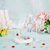 100Pcs 10 Colors Transparent Glass Star Charms PALLOY-TAC0266-7