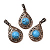 Synthetic Turquoise Pendants G-H065-02R-10-1