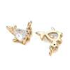 Ocean Brass Pave Clear Cubic Zirconia Pendants CU-CBAF3CF-02P-01-2