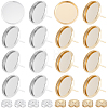 60Pcs 2 Colors 304 Stainless Steel Stud Earring Settings STAS-BBC0009-85-1