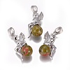 Natural Unakite Pendants G-L512-E03-1