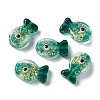 Handmade Foil Lampwork Fish Beads FOIL-Z001-01F-1