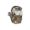 Brass with Crystal Rhinestone Cuff Open Rings FS-WG214C1-01-6