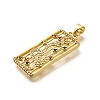 Rack Plating Brass Micro Pave Cubic Zirconia Pendants KK-L226-030G-01-2