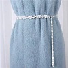 Alloy & Plastic Imitation Pearl Round Beaded Belly Waist Chains for Women WG2149B-01-4