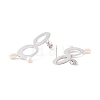 Infinity with Natural Pearl Dangle Stud Earrings for Women STAS-P302-08P-2