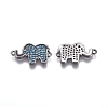 Brass Micro Pave Cubic Zirconia Normal Links ZIRC-K081-93B-01-1