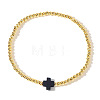 Brass Round Beads Stretch Bracelets VH4184-13-1