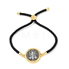Alloy with Nylon Rope Slider Bracelets LS-BJEW-Z156-02G-02-4