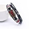 1Pc Alloy & Leather Cord Bracelets for Men Women BJEW-CL0001-56-4