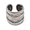 Non-Tarnish 304 Stainless Steel Cuff Rings for Women RJEW-G324-02P-2