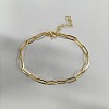 Minimalist 304 Stainless Steel Paperclip Chain Bracelets for Women XV4057-4-1