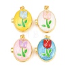 Brass Locket Pendants KK-D232-09G-1