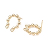 Brass Stud Earring Findings KK-CBABAE6-01LG-2