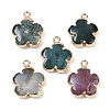 Natural Indian Agate Pendants G-P566-01G-12-1