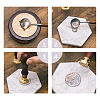 Brass Wax Seal Stamp AJEW-CP0002-22-46-8