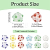 24Pcs 6 Colors Handmade Foil Lampwork Beads FOIL-YW0001-05-2