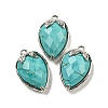 Natural Turquoise Faceted Pendants G-M431-06P-08-1