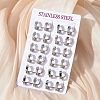 304 Stainless Steel Polishing Effect Hoop Earrings EJEW-M001-35P-2