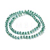 Electroplate Transparent Glass Beads Strands EGLA-H101-03D-2