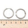 Tarnish Resistant 304 Stainless Steel Huggie Hoop Earrings EJEW-F111B-23mm-P-3