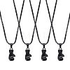 4Pcs Alloy Boxing Gloves Pendant Necklaces NJEW-UN0001-63EB-1