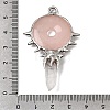 Natural Rose Quartz Big Pendants G-G466-02P-11-3