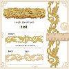 Sew on Ethnic Style Embroidery Leaf Polyester Hollow Lace Ribbons OCOR-WH0008-113-2
