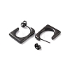 Ion Plating(IP) 304 Stainless Steel Rectangle Stud Earrings EJEW-P198-03EB-2