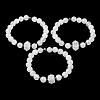 Natural Quartz Crystal Beaded Stretch Bracelet for Women BJEW-A145-01H-4