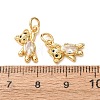 Brass Micro Pave Black Cubic Zirconia Charms CU-E003-18G-08-3