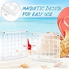 3Pcs 3 Styles Transparent Acrylic Grided Storage Boxes with Magnetic Lid for Loose Shell Beads CON-YW0001-99-6