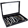 Wood Coverd with PU Leather Necklaces Display Cases AJEW-WH20054-340A-1