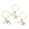 3Pcs 3 Styles Ocean 304/316 Stainless Steel Finger Rings RJEW-JR01005-2
