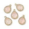 Natural Rose Quartz Faceted Teardrop Pendants G-U028-02G-07-1