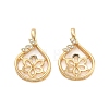 Brass Micro Pave Cubic Zirconia Hollow Teardrop Peg Bails KK-NH0009-09G-1