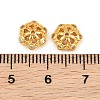 Brass Micro Pave Clear Cubic Zirconia Bead Caps CU-CBA6A75-32G-3