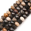 Natural Black Agate Beads Strands G-C259-A38-5x8mm-2