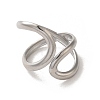 Non-Tarnish 304 Stainless Steel Open Cuff Ring RJEW-C068-05F-P-2