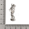 304 Stainless Steel Lobster Claw Clasps and Cord End STAS-B128-08P-02-3
