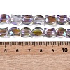 Electroplate Glass Beads Strands EGLA-Q128-06A-FR04-4