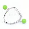 Iron Purse Frame Handle with Solid Color Acrylic Beads FIND-Q038P-D17-2