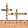 Brass Pave Colorful Cubic Zirconia Pendants CU-CBA2907-01A-G-3